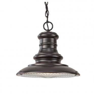 REDDING - Exterior Station Medium Chain Lantern in Bronze