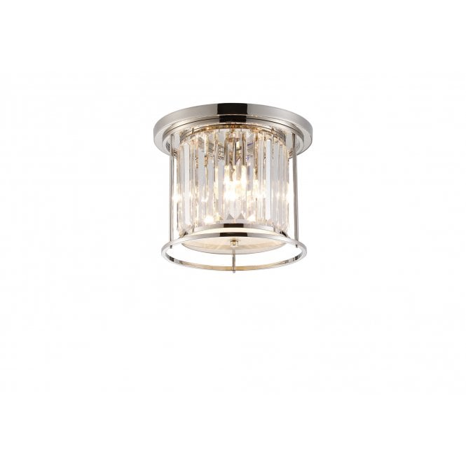 REGENCY Flush Polished Nickel and Clear Crystal 