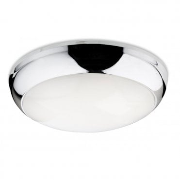 REGIS LED Flush Fitting, Chrome Polycarbonate with Opal Diffuser