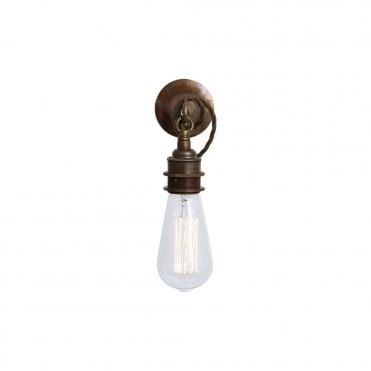 REHAU - Industrial Wall Light In Antique Brass