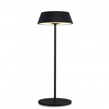 black rechargeable table lamp