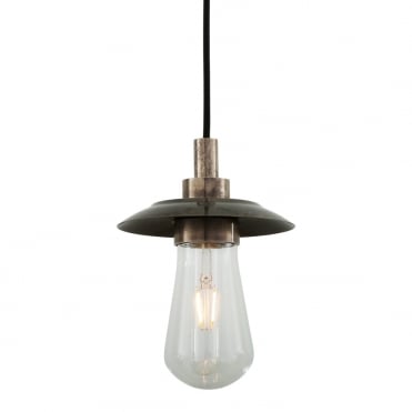 Industrial IP65 Bathroom Ceiling Pendant Antique Silver