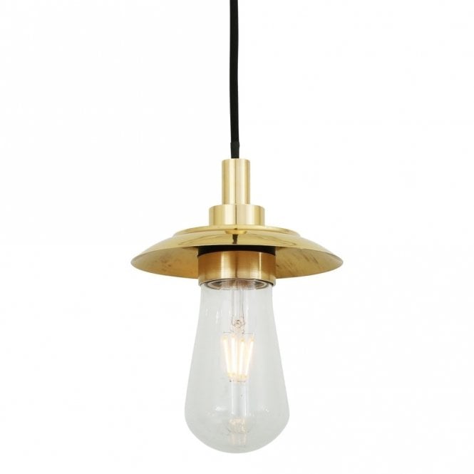 REN Industrial IP65 Bathroom Ceiling Pendant Polished Brass