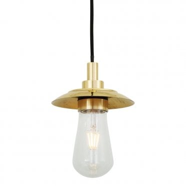 REN Industrial IP65 Bathroom Ceiling Pendant Polished Brass