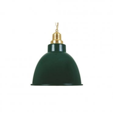 REZADOR - Large Industrial Ceiling Pendant In Powder Coated Racing Green