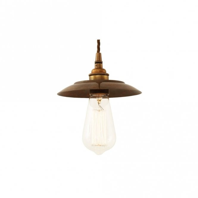REZNOR - Industrial Ceiling Pendant Light In Antique Brass