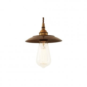 REZNOR - Industrial Ceiling Pendant Light In Antique Brass