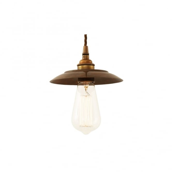 REZNOR - Industrial Ceiling Pendant Light In Antique Brass