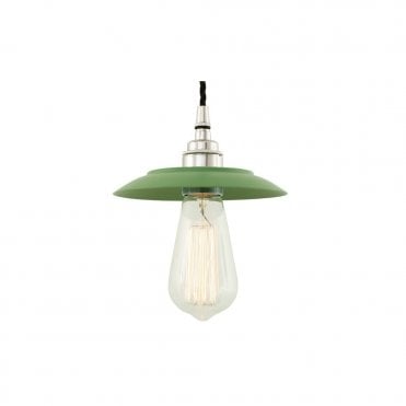 REZNOR - Industrial Ceiling Pendant Light In Matte Powder Coated Sage Green