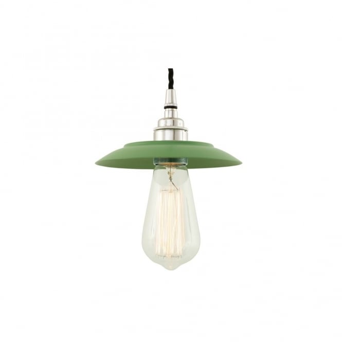 REZNOR - Industrial Ceiling Pendant Light In Matte Powder Coated Sage Green