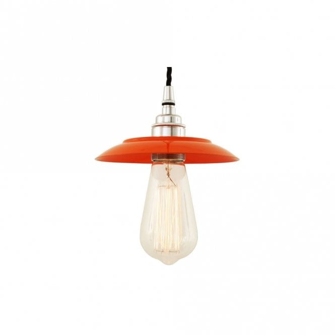 REZNOR - Industrial Ceiling Pendant Light In Powder Coated Orange