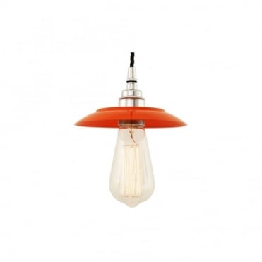 REZNOR - Industrial Ceiling Pendant Light In Powder Coated Orange