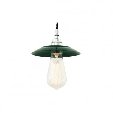 REZNOR - Industrial Ceiling Pendant Light In Powder Coated Racing Green