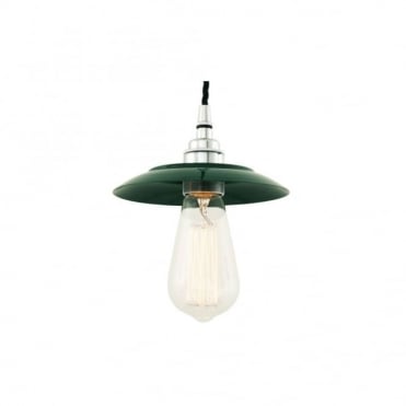 REZNOR - Industrial Ceiling Pendant Light In Powder Coated Racing Green