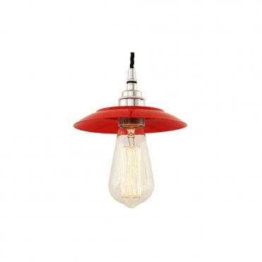 REZNOR - Industrial Ceiling Pendant Light In Powder Coated Red