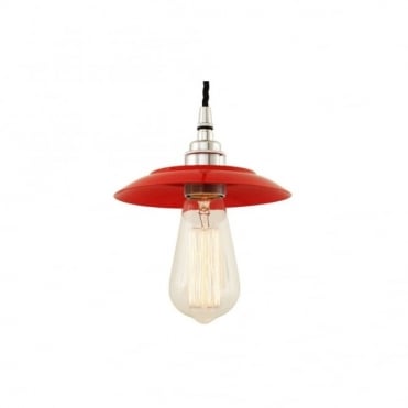 REZNOR - Industrial Ceiling Pendant Light In Powder Coated Red