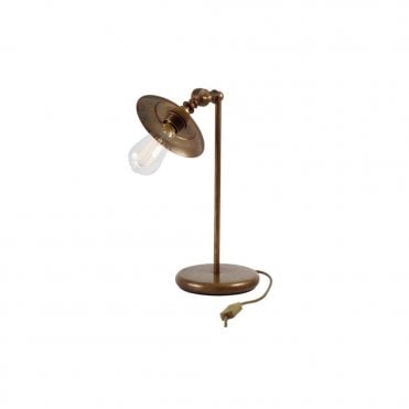 REZNOR - Industrial Table Lamp In Antique Brass