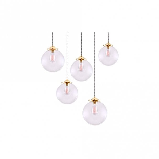 RIAD - 25Cm Globe Cluster In Polished Brass