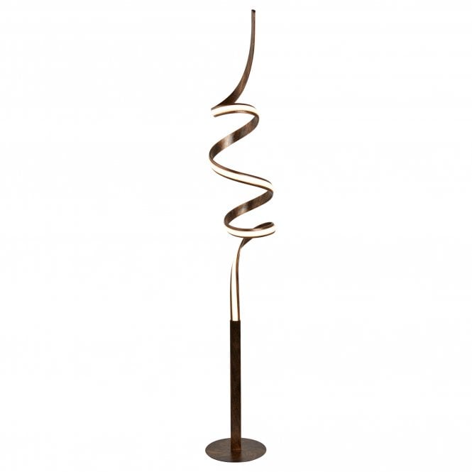 RIBBON LED Twist Floor Lamp Rustic Black/Gold