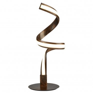 RIBBON Led Twist Table Lamp Rustic Black/Gold