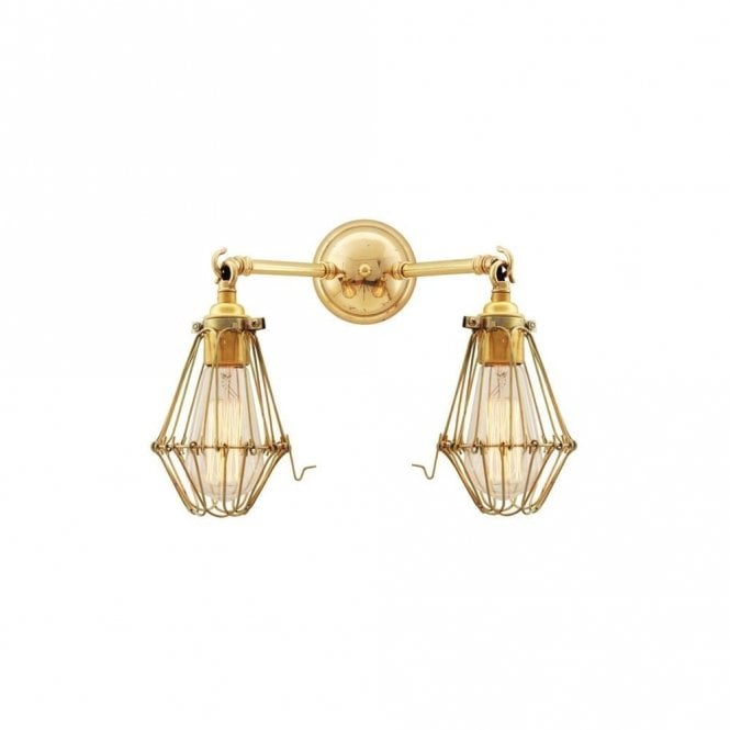 RIGO - Double Cage Wall Light In Polished Brass