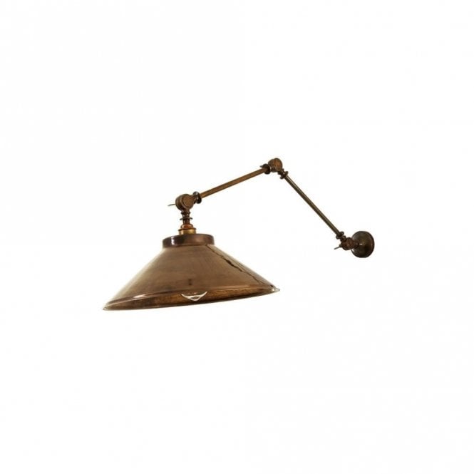 RIO - Adjustable Industrial Wall Light In Antique Brass