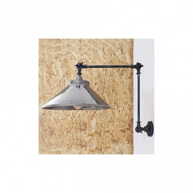 RIO - Adjustable Industrial Wall Light In Antique Silver