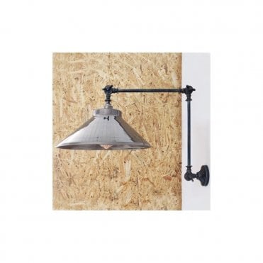 RIO - Adjustable Industrial Wall Light In Antique Silver