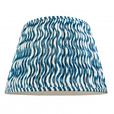 blue ripple pattern lampshade