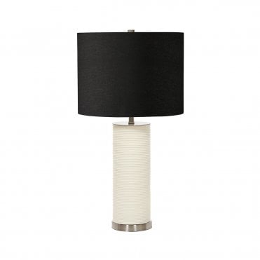 White Table Lamp | Black Shade