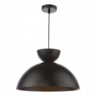 Riya small matt black pendant light by dar lighting – modern adjustable ceiling light for kitchens and living spaces