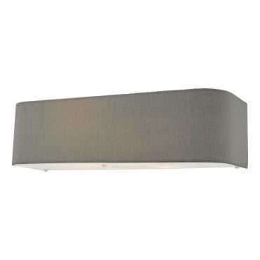 grey faux silk longline wall light