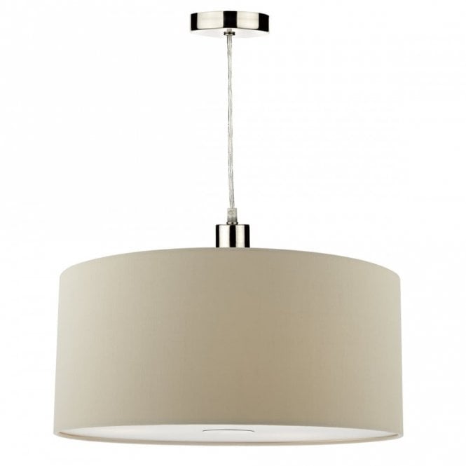 RONDA - Easy Fit 40Cm Faux Silk Ecru Drum Shade