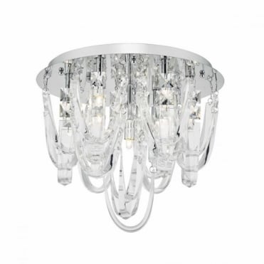 ROXANNE - 7lt Flush Chrm, Crystal Light