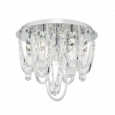 ROXANNE - 7lt Flush Chrm, Crystal Light