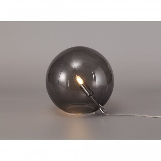 RYLEE 1 x G9 Table Lamp Polished Chrome/Smoked Glass
