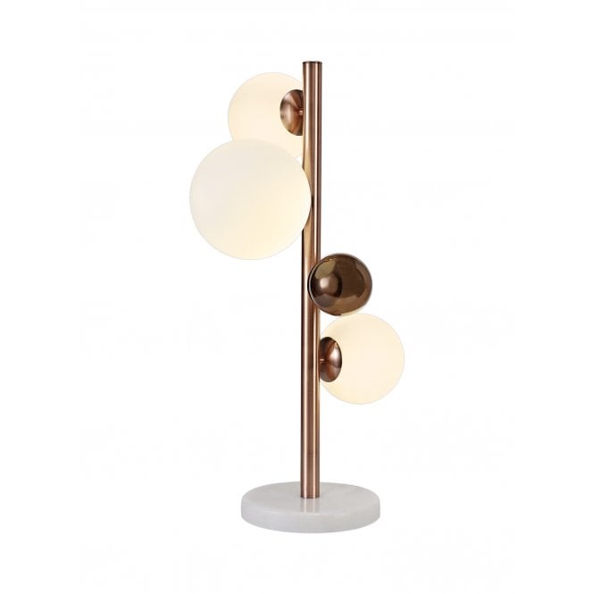 RYLEE Table Lamp Antique Copper/Opal & Copper Glass