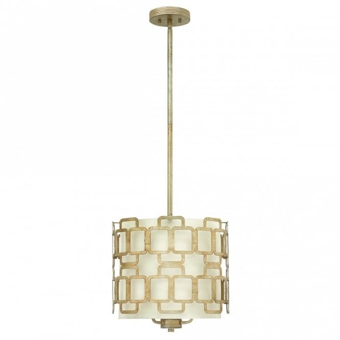 SABINA 3 Light Geometric Pendant Silver Leaf