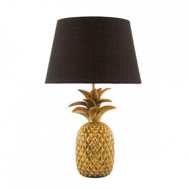 SAFA - Gold Pineapple Table Lamp with Shade