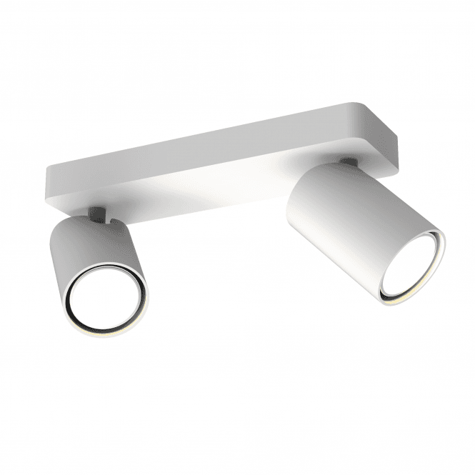 SAL Linear 2 Light Wall or Ceiling Spotlight GU10, Matte White