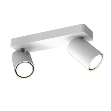 SAL Linear 2 Light Wall or Ceiling Spotlight GU10, Matte White