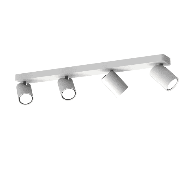 SAL Linear 4 Light Wall or Ceiling Spotlight GU10, Matte White
