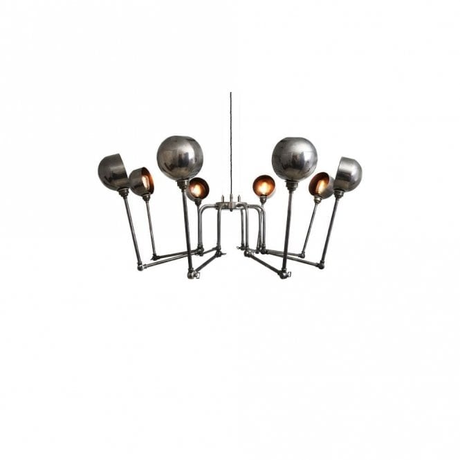 SAN - Jose Modern Chandelier In Antique Silver