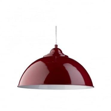 SANFORD - Ceiling Pendant Half Dome Red