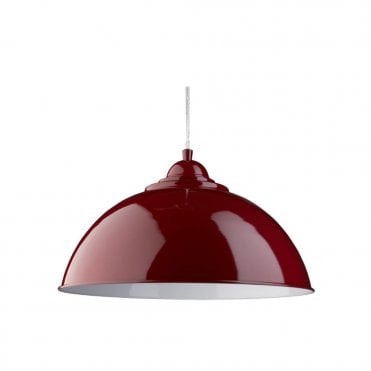 SANFORD - Ceiling Pendant Half Dome Red