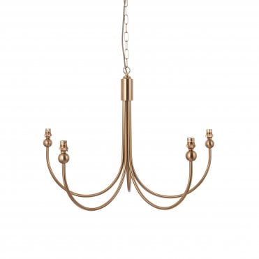 Santiago 5 Light Ceiling Pendant - Brushed Aged Brass (Fitting Only)