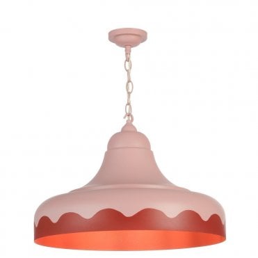 two toned pink ceiling pendant