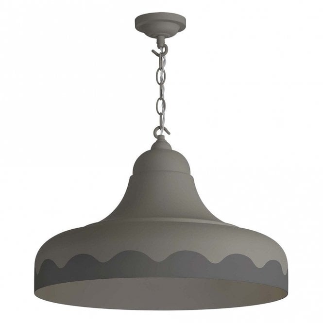 SCALLOP Ceiling Pendant in Powder and Lead Grey