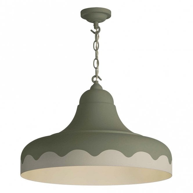 SCALLOP Ceiling Pendant in Sage and Pebble Ceiling Pendant