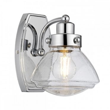SCHOLAR Wall Light Chrome For Bathrooms IP44 Rated